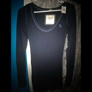 NWT Navy Blue Long Sleeve Abercrombie shirt